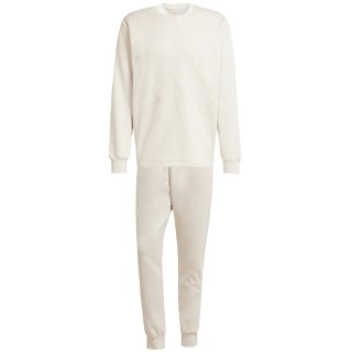 Dres męski adidas Sportswear Big Logo Fleece Colorblock beżowy JX5572