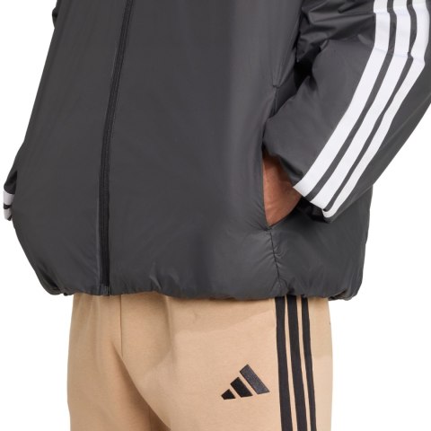 Kurtka męska adidas Essentials Climawarm 3-Stripes Insulated Hooded czarna JM4042