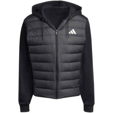 Kurtka męska adidas Essentials Climawarm Hybrid Down Hooded czarna KA5251
