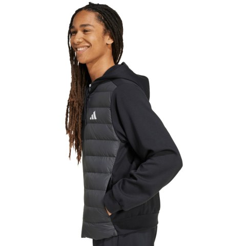 Kurtka męska adidas Essentials Climawarm Hybrid Down Hooded czarna KA5251