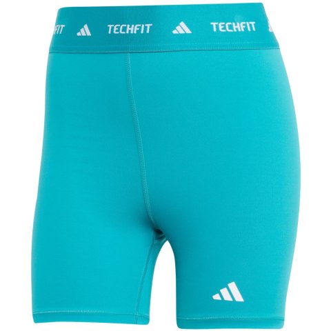 Spodenki damskie adidas Techfit turkusowe JW7561