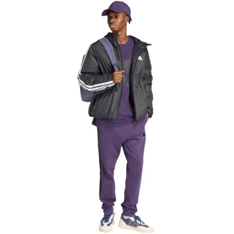 Spodnie męskie adidas Essentials 3-Stripes Fleece fioletowe JX0750