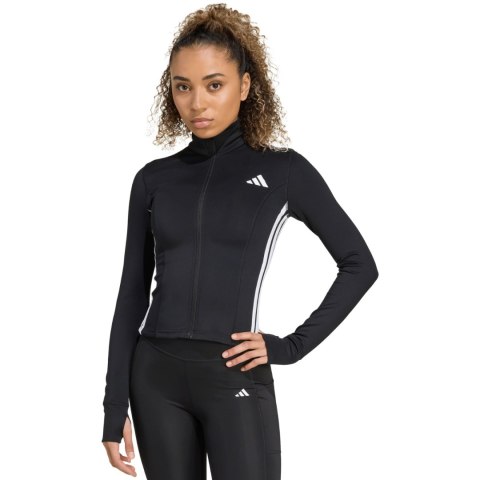 Bluza damska adidas Workout Essentials 3-Stripes Zip Through czarna KB7843