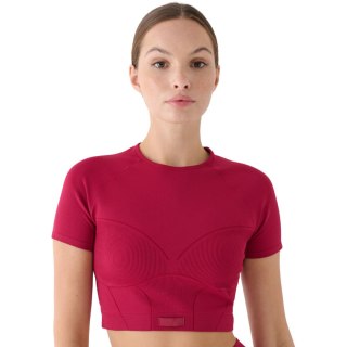 Koszulka damska 4F FNK F1737 burgund 4FRAW24TFTSF1737 60S