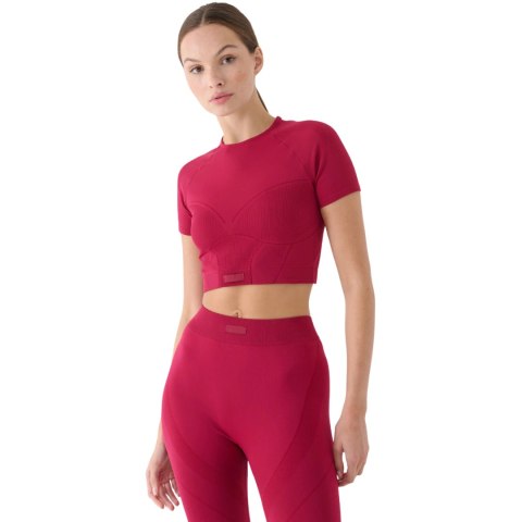 Koszulka damska 4F FNK F1737 burgund 4FRAW24TFTSF1737 60S