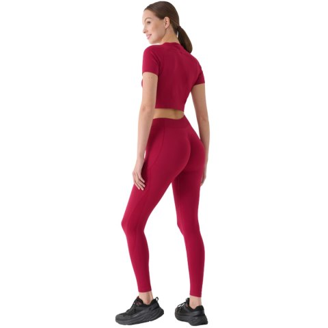 Koszulka damska 4F FNK F1737 burgund 4FRAW24TFTSF1737 60S