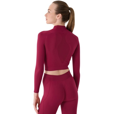 Koszulka damska 4F Longsleeve FNK F483 burgund 4FRAW24TFLOF483 60S