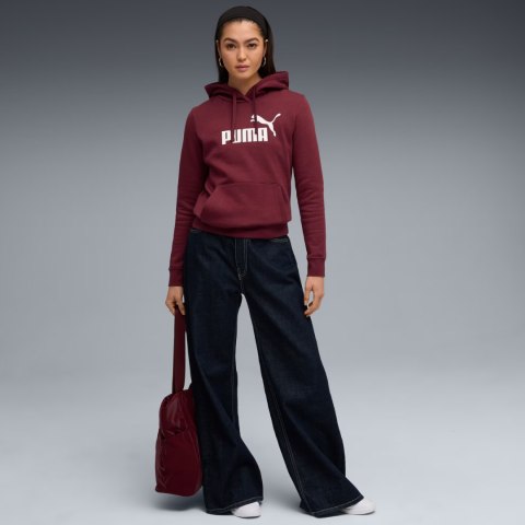 Bluza damska Puma ESS No.1 Logo Hoodie FL bordowa 682389 96