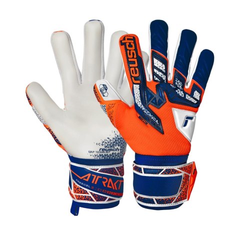 Rękawice bramkarskie Reusch Attrakt Freegel Gold NC pomarańczowo-niebieskie 5570135 2500