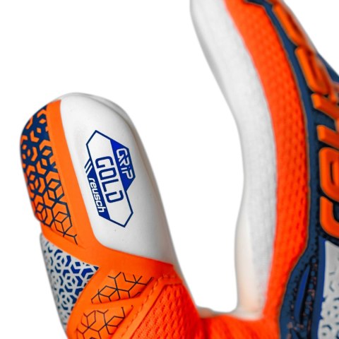 Rękawice bramkarskie Reusch Attrakt Freegel Gold NC pomarańczowo-niebieskie 5570135 2500