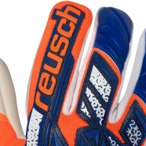 Rękawice bramkarskie Reusch Attrakt Freegel Gold NC pomarańczowo-niebieskie 5570135 2500