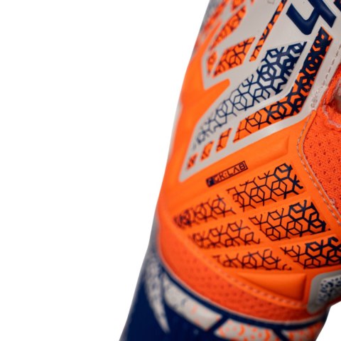 Rękawice bramkarskie Reusch Attrakt Solid Junior biało-pomarańczowo-niebieskie 5572516 2500