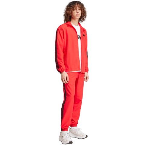 Dres męski adidas Sportswear Basic 3-Stripes Woven czerwony JI8851