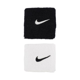 Frotki na rękę Nike Swoosh Wristbands 2 szt. biało-czarne N1012405036OS