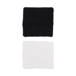 Frotki na rękę Nike Swoosh Wristbands 2 szt. biało-czarne N1012405036OS