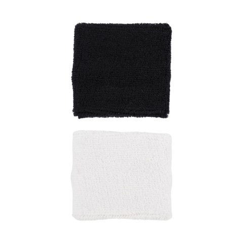 Frotki na rękę Nike Swoosh Wristbands 2 szt. biało-czarne N1012405036OS