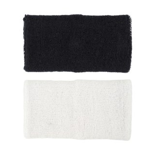 Frotki na rękę Nike Swoosh Wristbands 2 szt. biało-czarne N1012406036OS