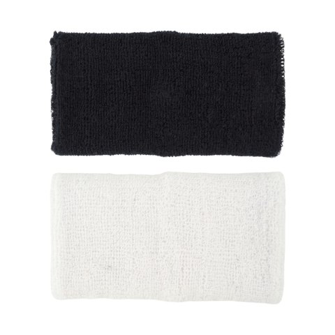 Frotki na rękę Nike Swoosh Wristbands 2 szt. biało-czarne N1012406036OS