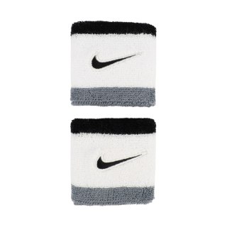 Frotki na rękę Nike Swoosh Wristbands 2 szt. biało-czarne-szare N1012405122OS