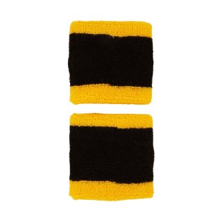 Frotki na rękę Nike Swoosh Wristbands 2 szt. czarno-żółte N1012405009OS