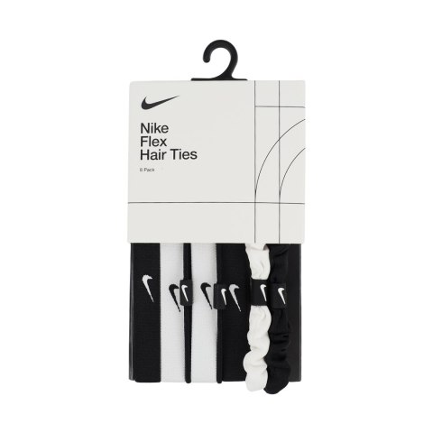 Gumki do włosów Nike Flex Hair Ties 8 szt. biało-czarne N1011934127OS
