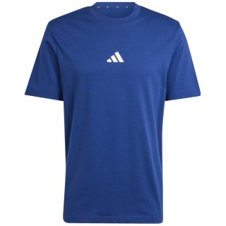 Koszulka męska adidas Essentials Small Logo Single Jersey niebieska JF1093
