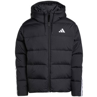 Kurtka męska adidas Essentials Climawarm 3 Stripes Puffer Down Hooded czarna JM4165