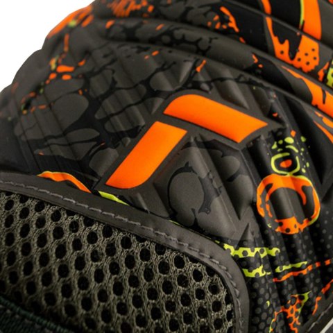 Rękawice bramkarskie Reusch Attrakt Grip zielono-pomarańczowe 5370018 5556