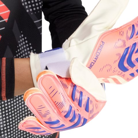 Rękawice bramkarskie adidas Predator Glove Training biało-pomarańczowe JN5355