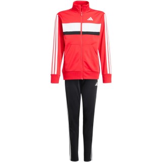 Dres dla dzieci adidas Seasonal Essentials Tiberio 3-Stripes Tricot czerwono-czarny JI6214