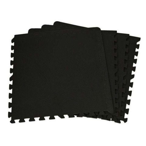 Mata do ćwiczen puzzle EB FIT 60x60x1,0cm 4 szt czarna