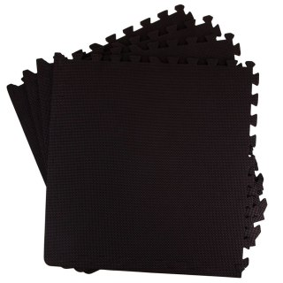 Mata do ćwiczen puzzle EB FIT 60x60x1,0cm 4 szt czarna