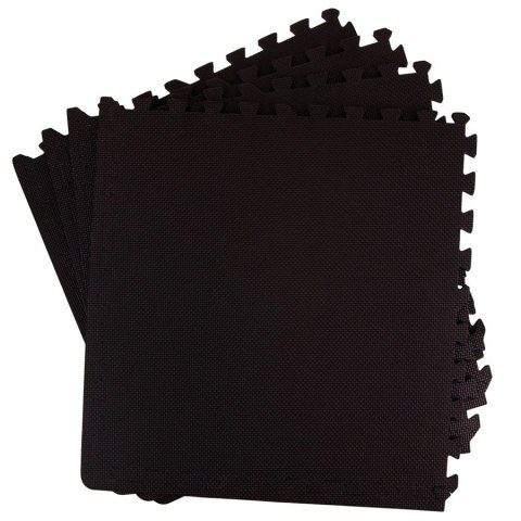 Mata do ćwiczen puzzle EB FIT 60x60x1,0cm 4 szt czarna