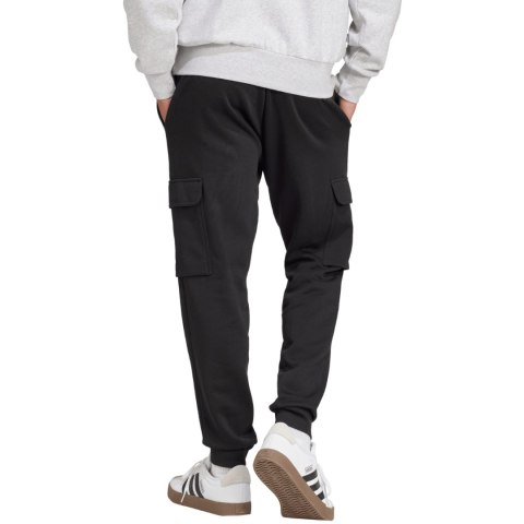 Spodnie męskie adidas Essentials Feelcozy Fleece Cargo czarne JE3820