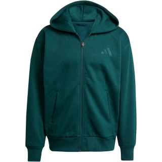 Bluza męska adidas ALL SZN Fleece Full-Zip zielona JX5101