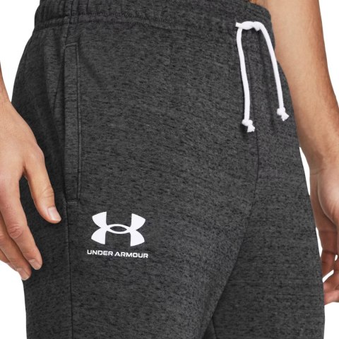 Spodnie męskie Under Armour Rival Terry Jogger szare 1380843 025