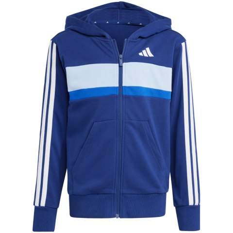 Dres dla dzieci adidas Seasonal Essentials Tiberio 3-Stripes French Terry granatowy JI6035