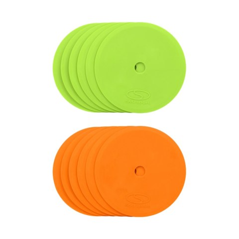 Znaczniki pola płaskie okrągłe Smj 12 szt. zielone i pomarańczowe ZPO-OG