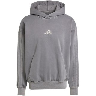 Bluza męska adidas ALL SZN Fleece Washed Hoodie szara JL6539