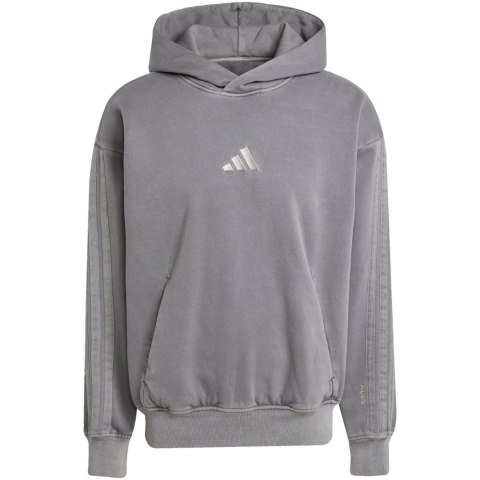 Bluza męska adidas ALL SZN Fleece Washed Hoodie szara JL6539