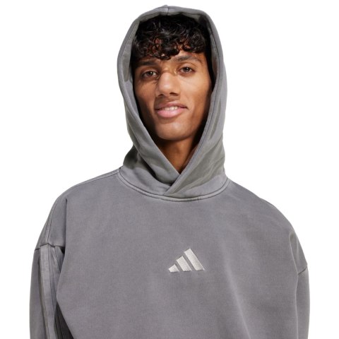 Bluza męska adidas ALL SZN Fleece Washed Hoodie szara JL6539