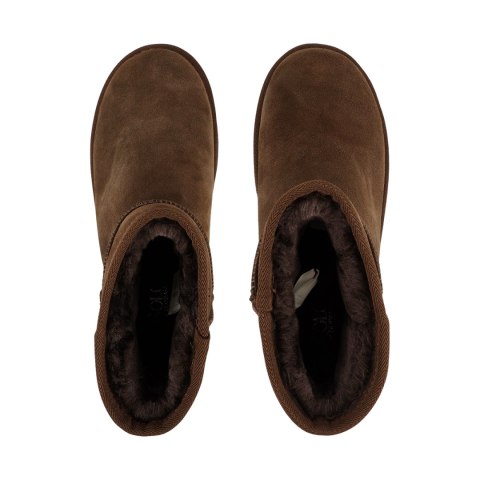 Buty damskie skórzane Solo Soprani Couture Hugh Platform ciemny brąz SSW421P05 04