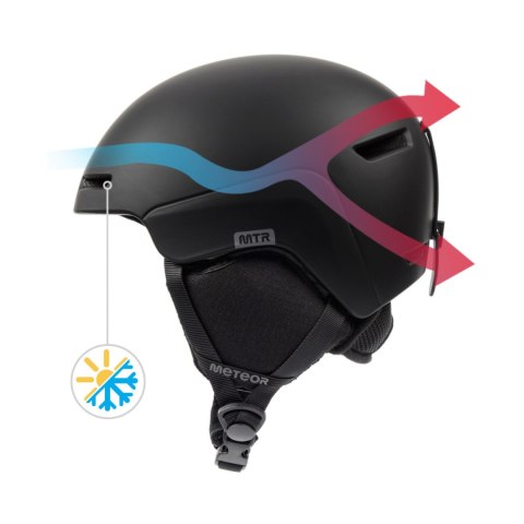 Kask narciarski Meteor Avalo S 53-55 cm czarny 17280