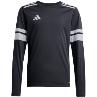 Koszulka dla dzieci adidas Squadra 25 Long Sleeve Jersey czarno-biała JJ0047