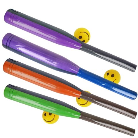 Kij baseball piankowy z piłką