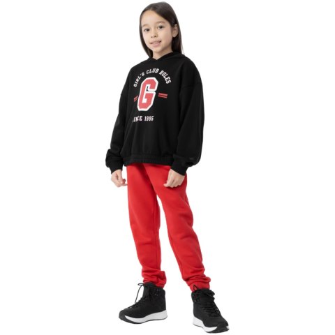 Bluza dla dziewczynki 4F głęboka czerń HJZ22 JBLD004 20S
