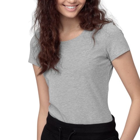 Koszulka damska 4F chłodny jasny szary melanż NOSH4 TSD001 27M