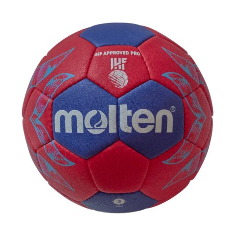 Piłka ręczna Molten IHF Approved Pro Official World Cup 2025 czerwono-niebieska H2A5000-W5Z