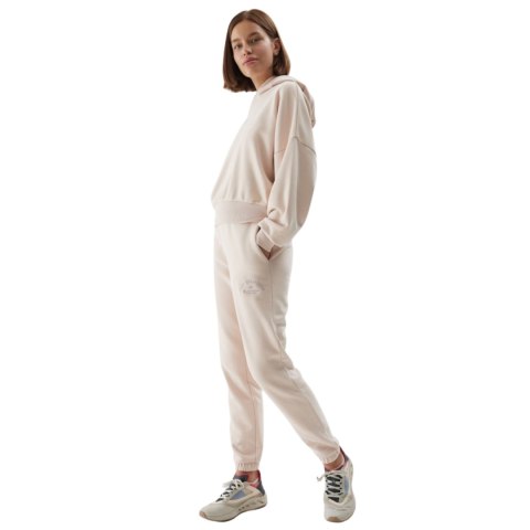 Spodnie damskie 4F CAS F472 beżowe 4FAW23TTROF472 83S