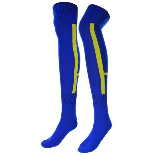 Getry piłkarskie Iskierka Junior 38-41 niebiesko żółte